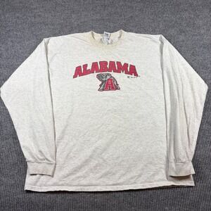 Vintage The Game Shirt Men's XXL Alabama Crimson Tide Long Sleeve Gray NCAA